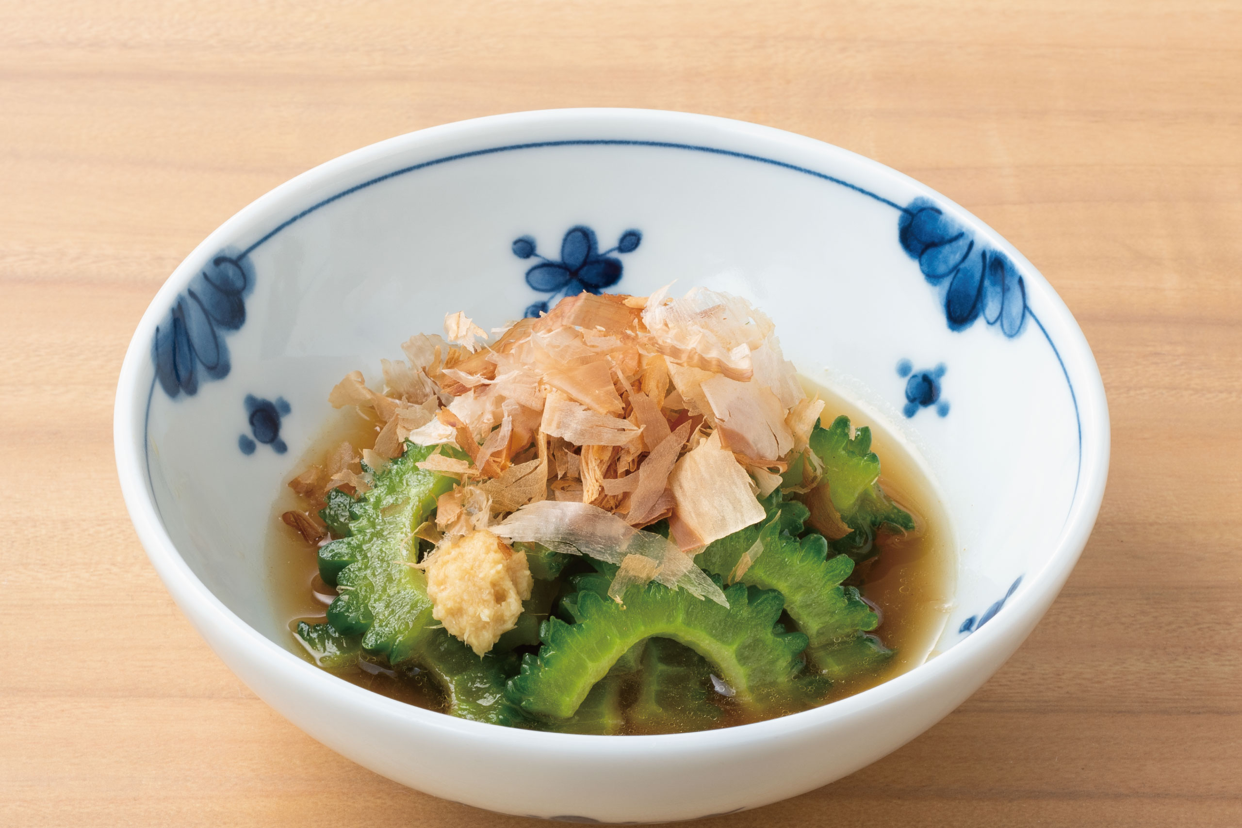 庄や旬メニュー　2025年7月　野菜　ゴーヤお浸し　庄や　㈱かんなん丸
